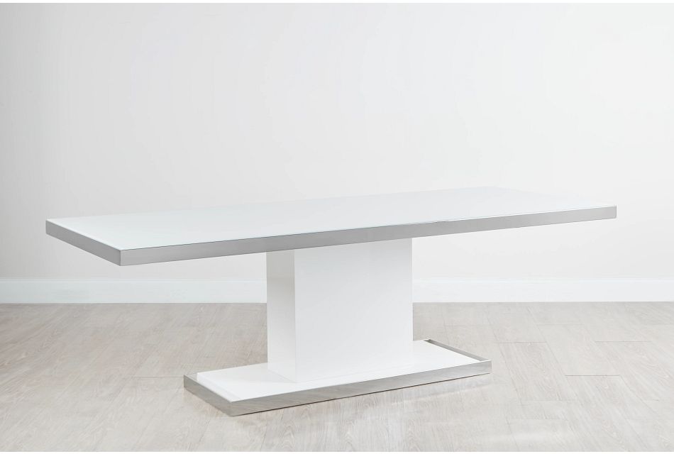 Miami White 94 Rectangular Table Dining Room Tables City