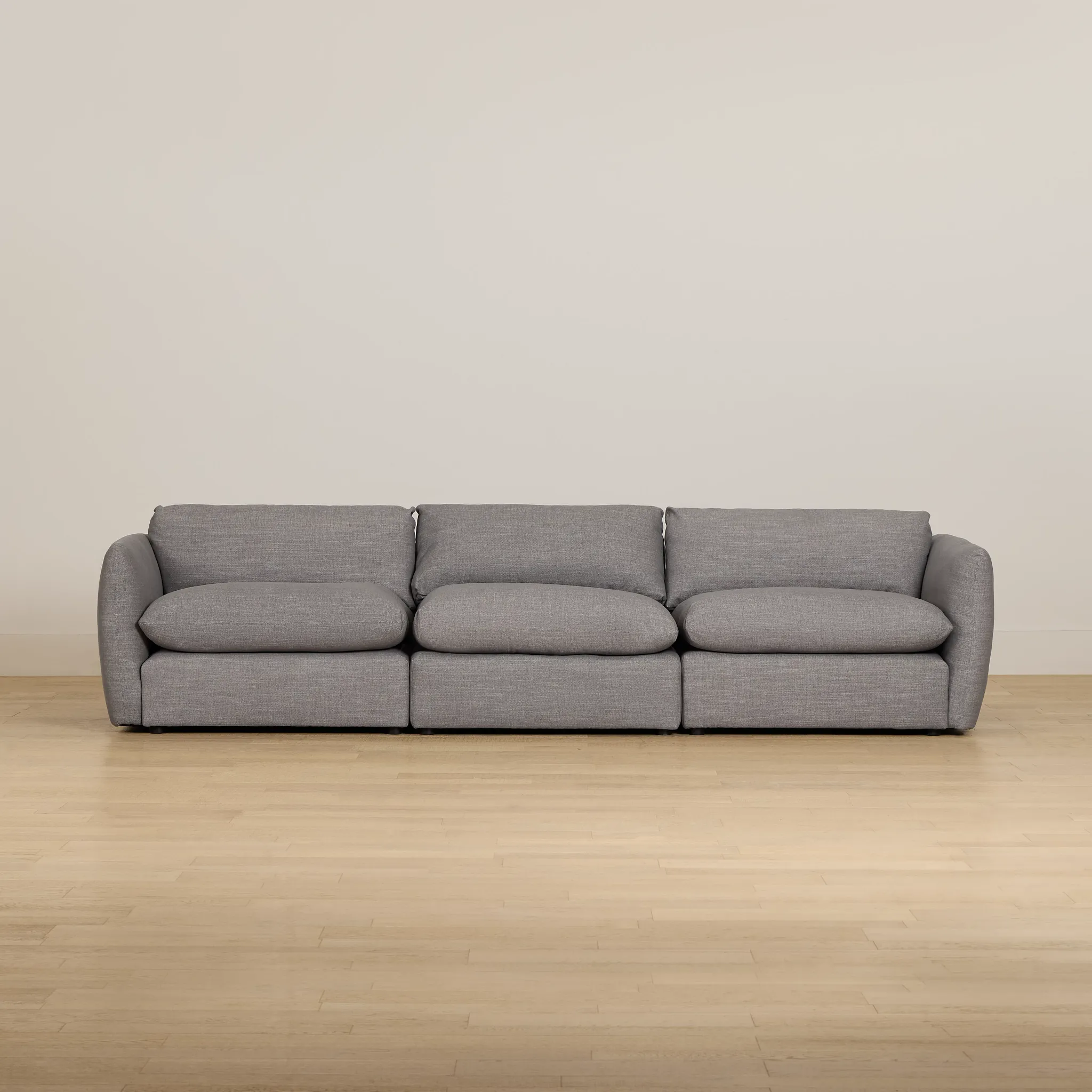 Serena Gray Fabric 3-piece Modular Sofa