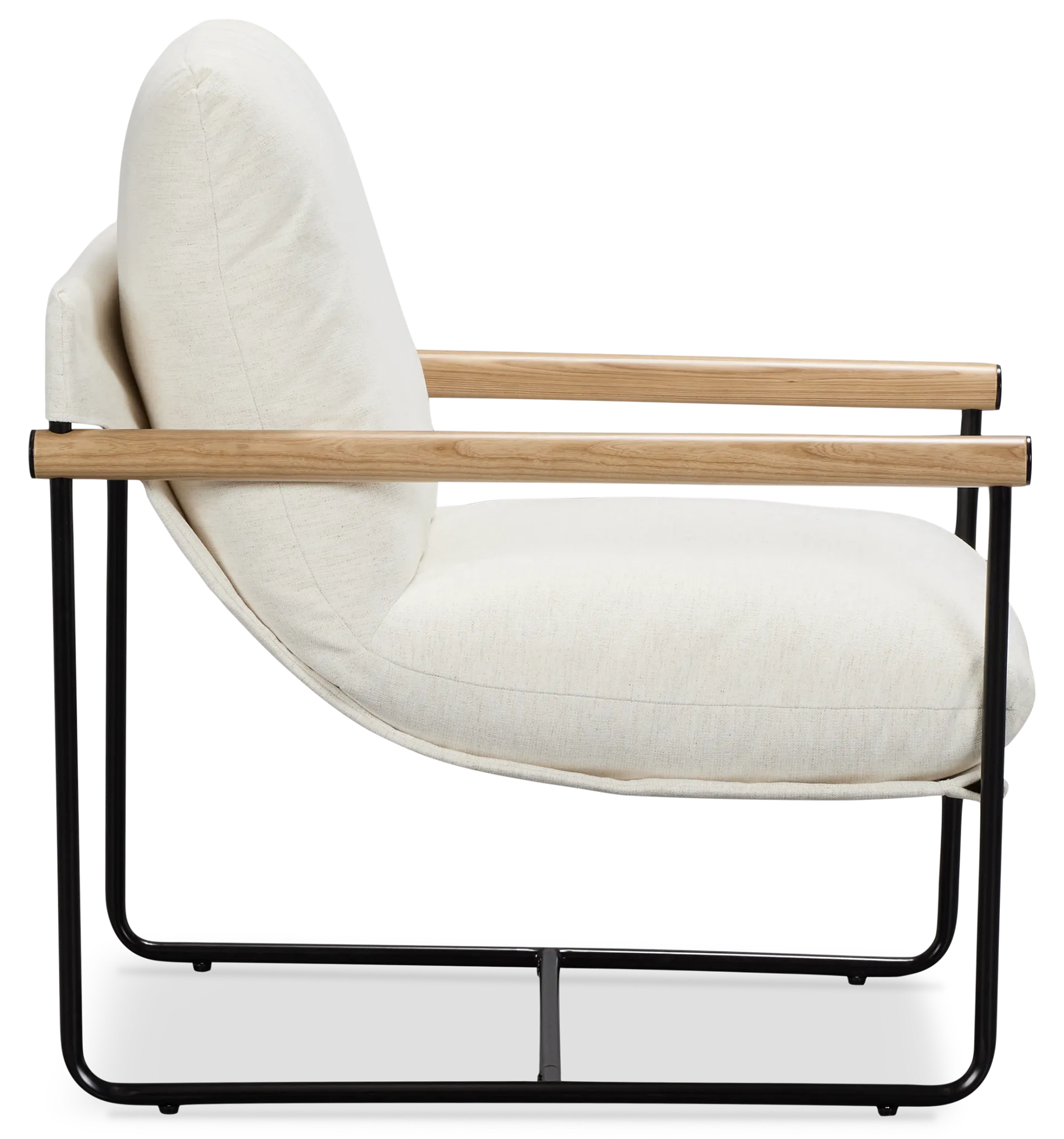 Margo White Fabric Accent Chair