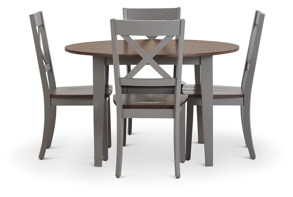 Sumter Gray Round Table 4 Chairs Sumter Gray Round Table 4 Chairs, Round Table And 4 Chairs Grey