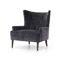 Four Hands Clare Dark Gray Velvet Accent Chair