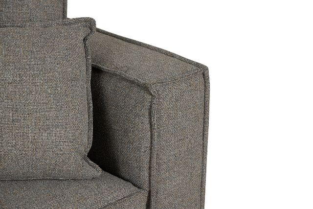 Tatum Gray Fabric 2-piece Modular Sofa