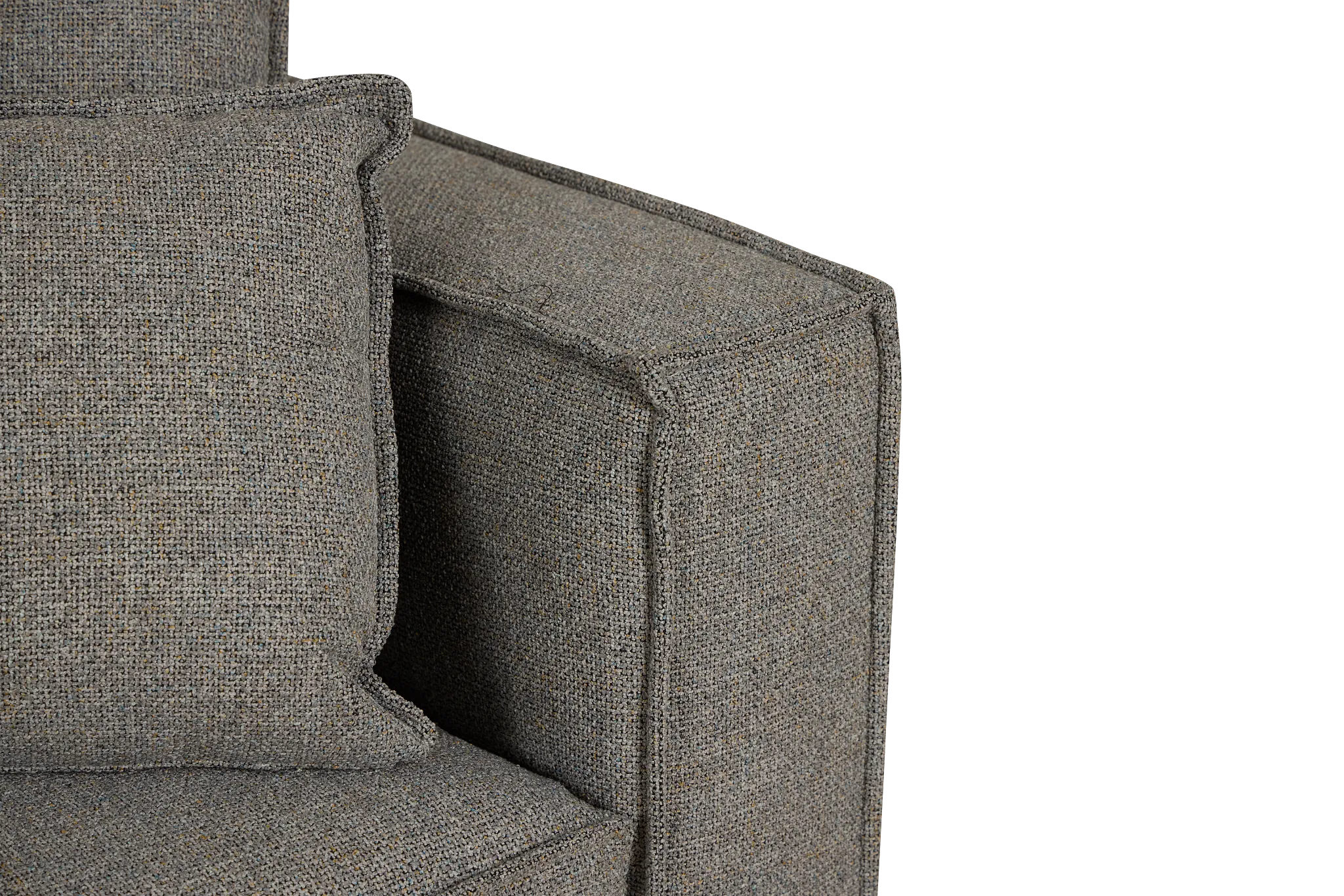 Tatum Gray Fabric 2-piece Modular Sofa