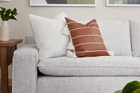 Henley White 24" Accent Pillow