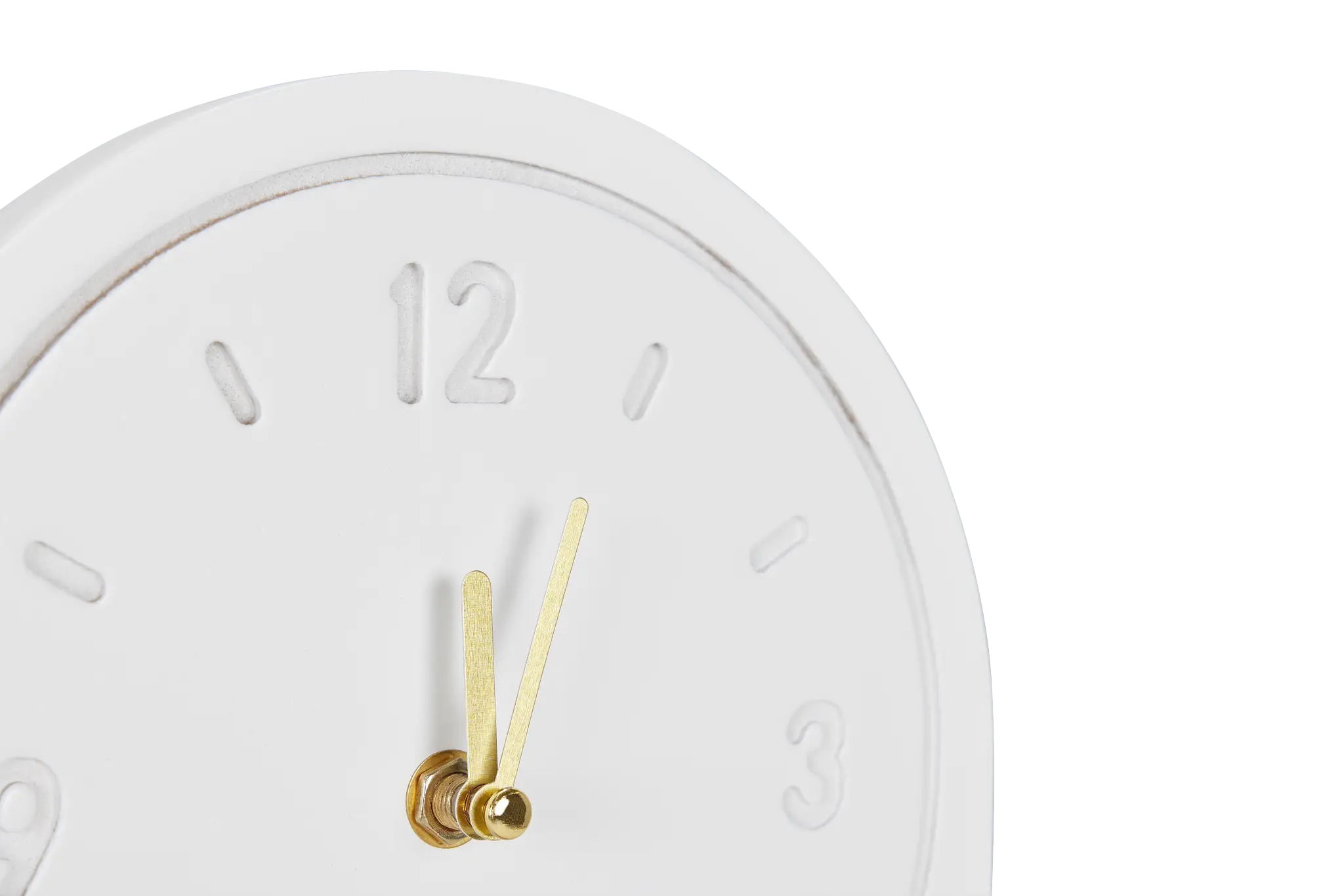 Slope White Wood Table Clock Slope White Wood Table Clock