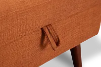 Raya Orange Fabric Storage Ottoman