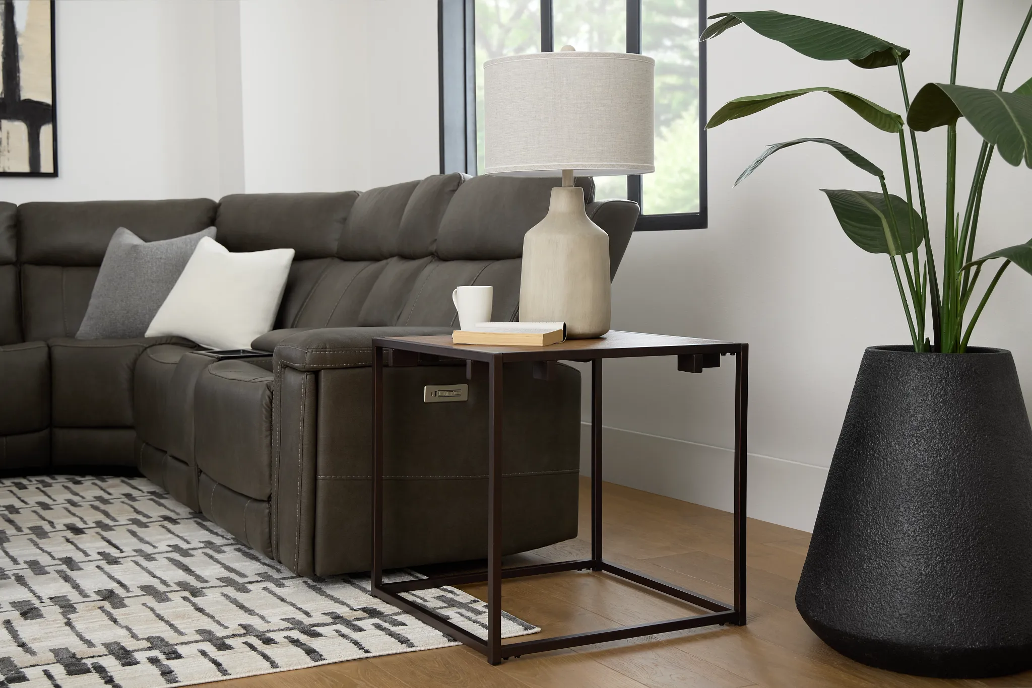 Reggie Dark Tone End Table