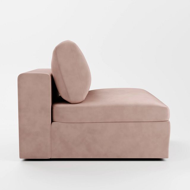 Destin Joya Light Pink Velvet Swivel Chair