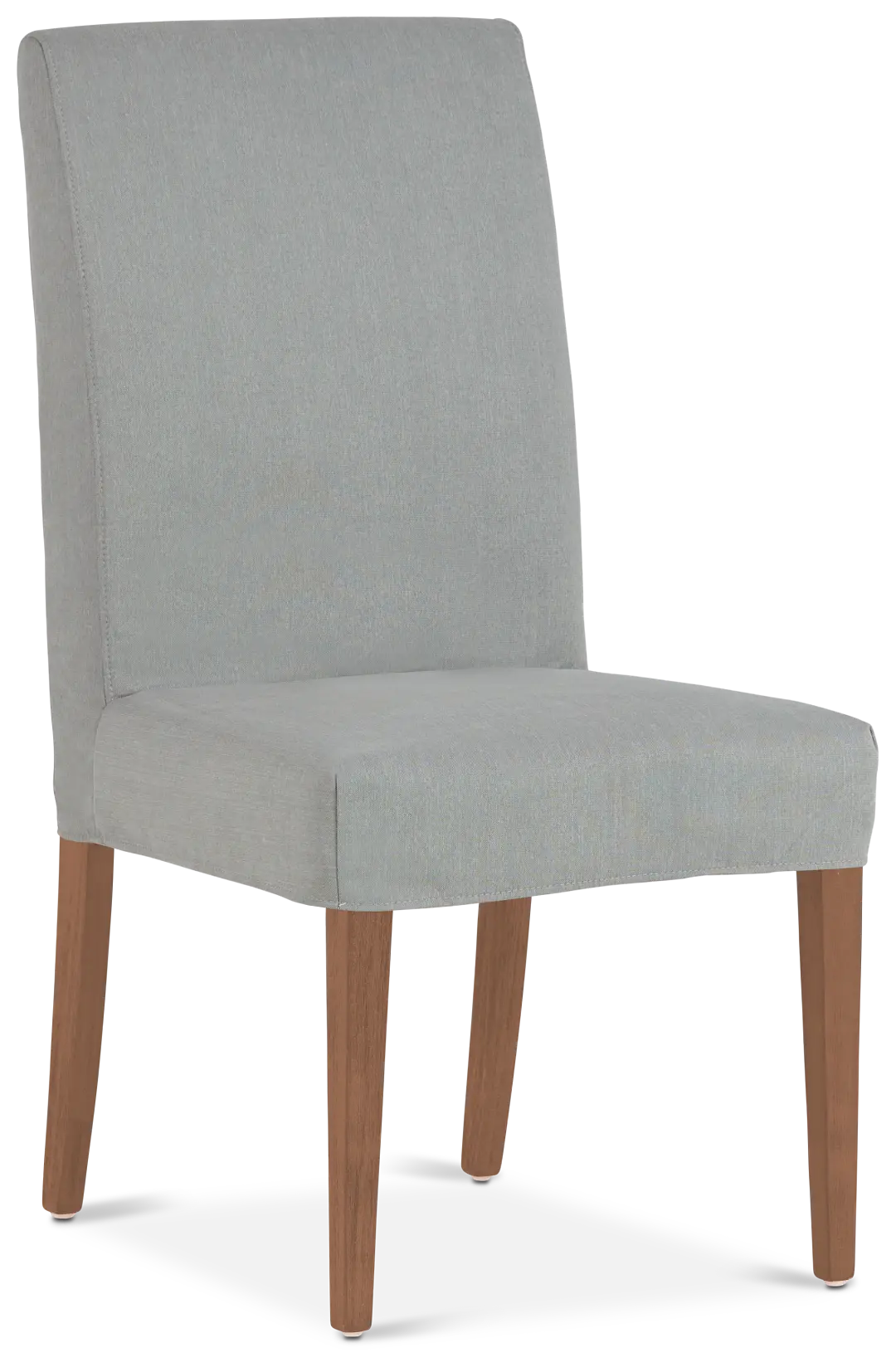 Destination Light Gray Short Slipcover Chair With Light Tone Leg Destination Light Gray Short Slipcover Chair With Light Tone Leg
