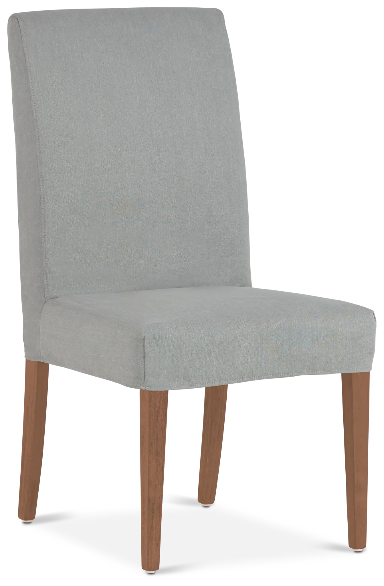 Destination Light Gray Short Slipcover Chair With Light Tone Leg Destination Light Gray Short Slipcover Chair With Light Tone Leg