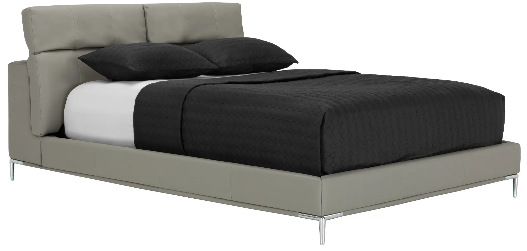 Santino Gray Micro Platform Bed Santino Gray Micro Platform Bed
