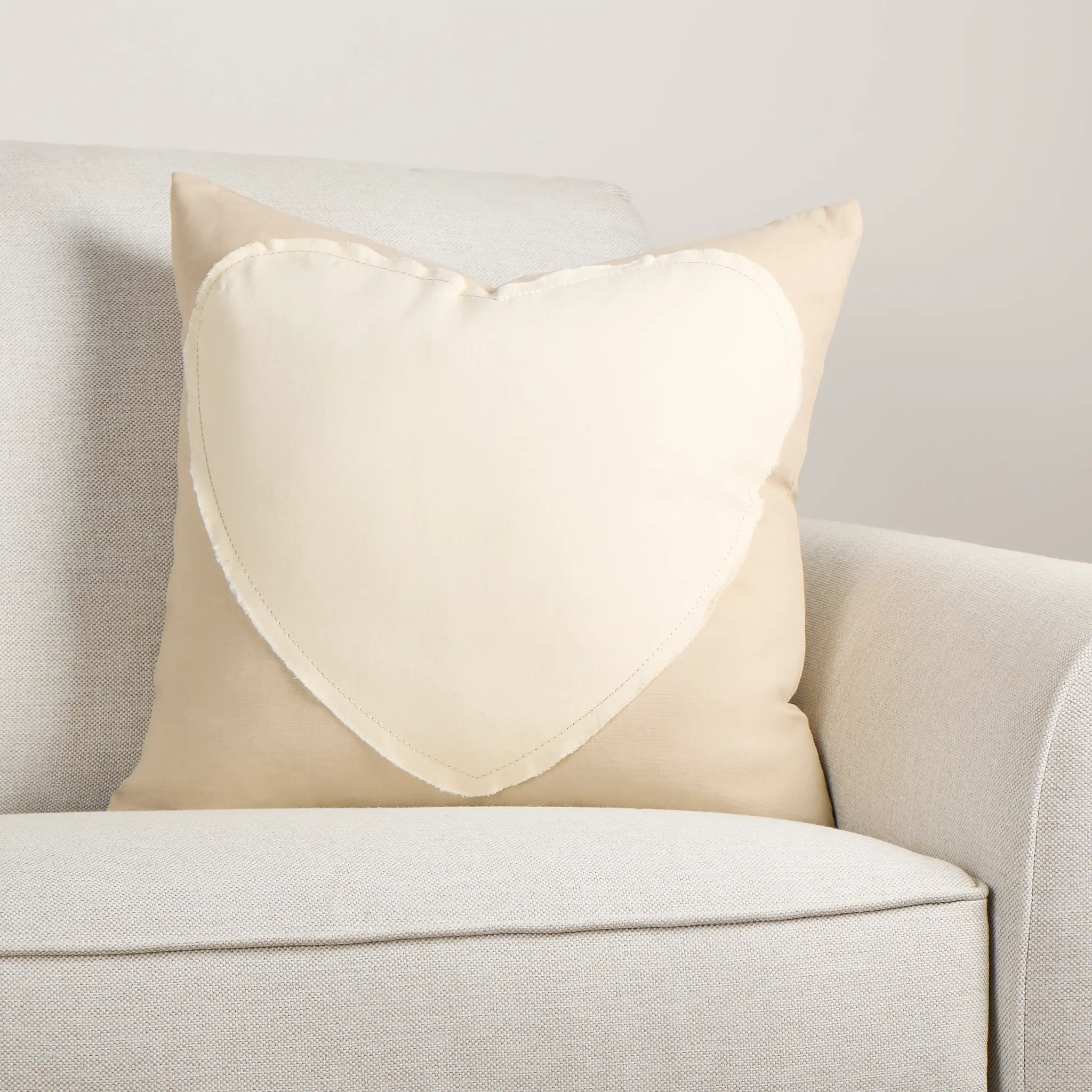 Heart Ivory 20" Square Accent Pillow Heart Ivory 20" Square Accent Pillow