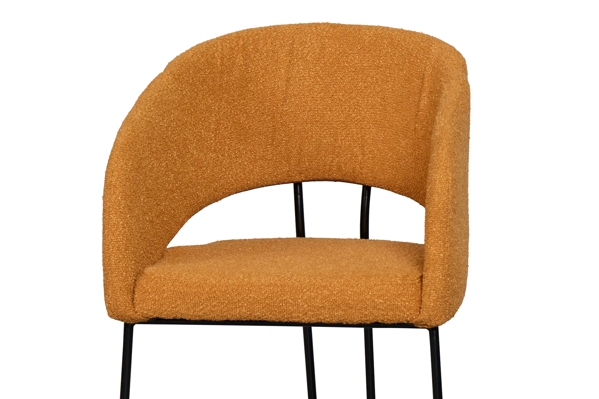 Merrick Dark Orange Round Upholstered Side Chair Merrick Dark Orange Round Upholstered Side Chair