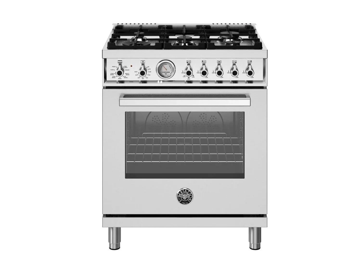Bertazzoni 305 Series Stainless Steel 30" Dual Fuel Range