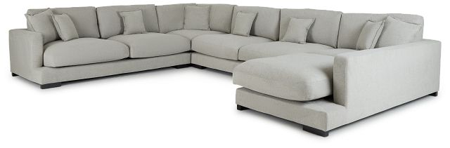 Emery Gray Fabric Medium Right Chaise Sectional (0)