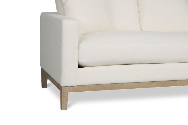 Emma White Fabric Sofa