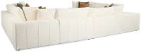 Cruz White Fabric 8-piece Modular Sectional