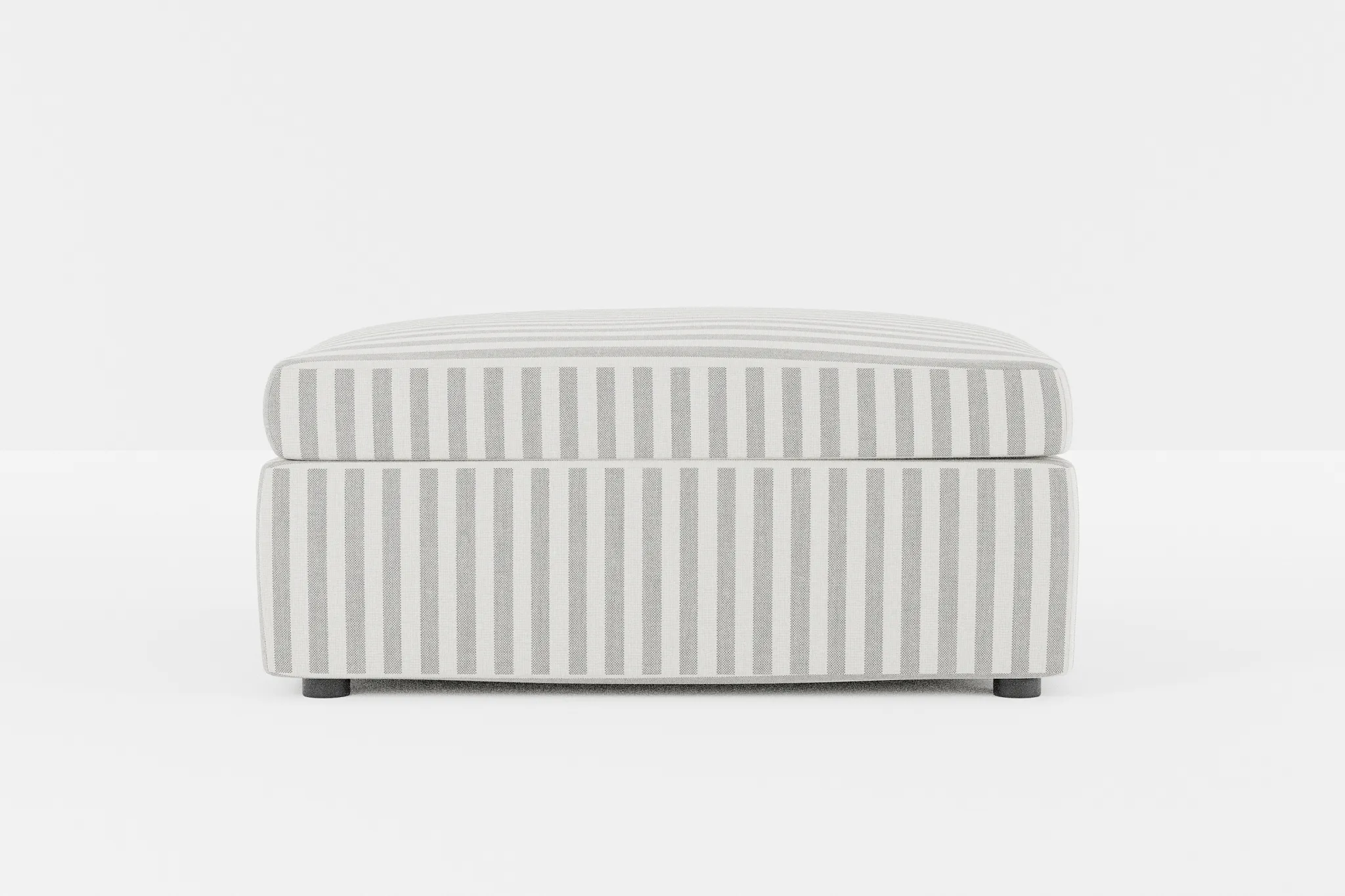 Destin Sea Lane Dark Gray Fabric Cocktail Ottoman