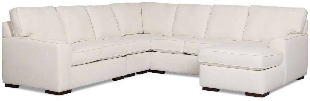 Sinclair Light Beige Fabric Large Right Chaise Sectional