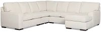 Sinclair Light Beige Fabric Large Right Chaise Sectional