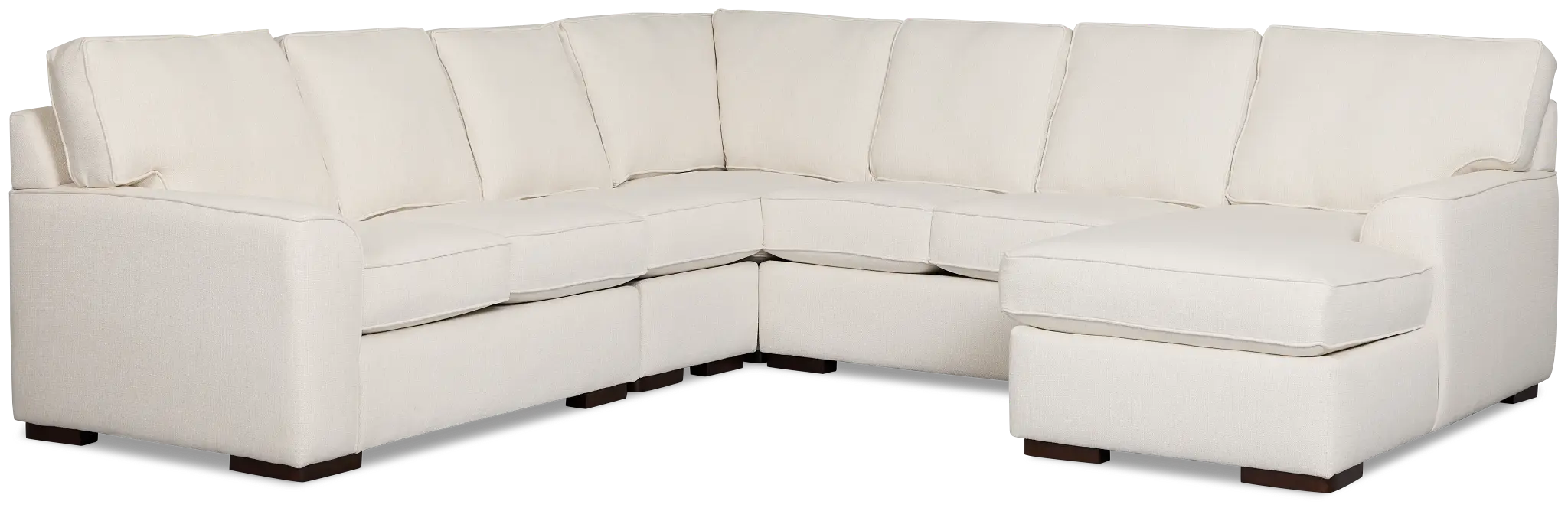 Sinclair Light Beige Fabric Large Right Chaise Sectional Sinclair Light Beige Fabric Large Right Chaise Sectional
