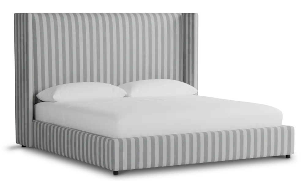 Captiva Sea Lane Light Gray 60" Upholstered Shelter Bed Captiva Sea Lane Light Gray 60" Upholstered Shelter Bed