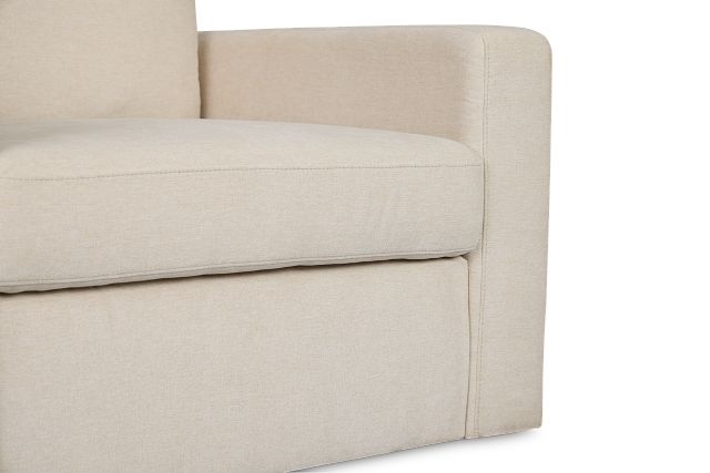 Addie Beige Fabric Swivel Chair