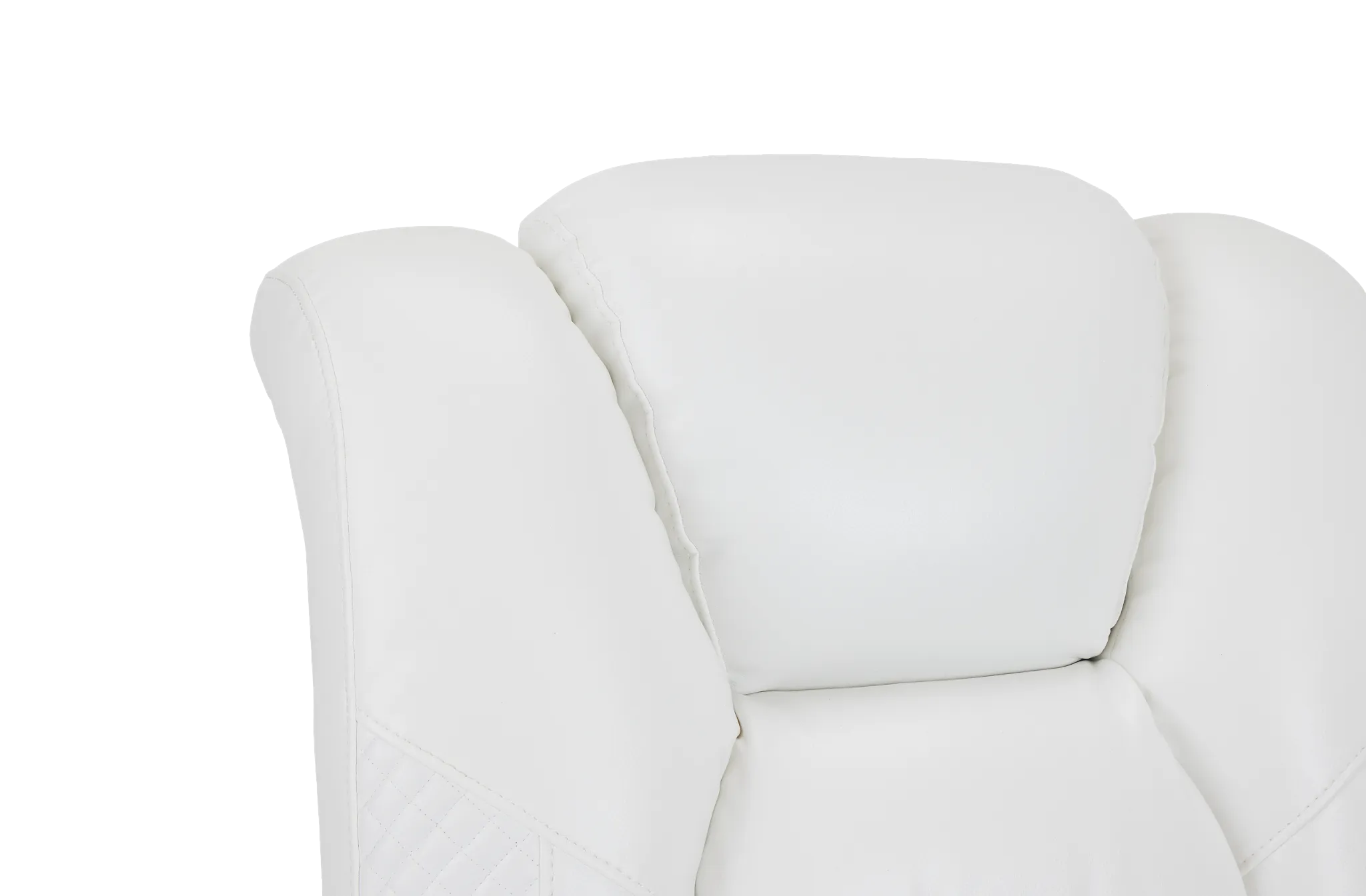 Troy White Micro Power Recliner With Power Lumbar
