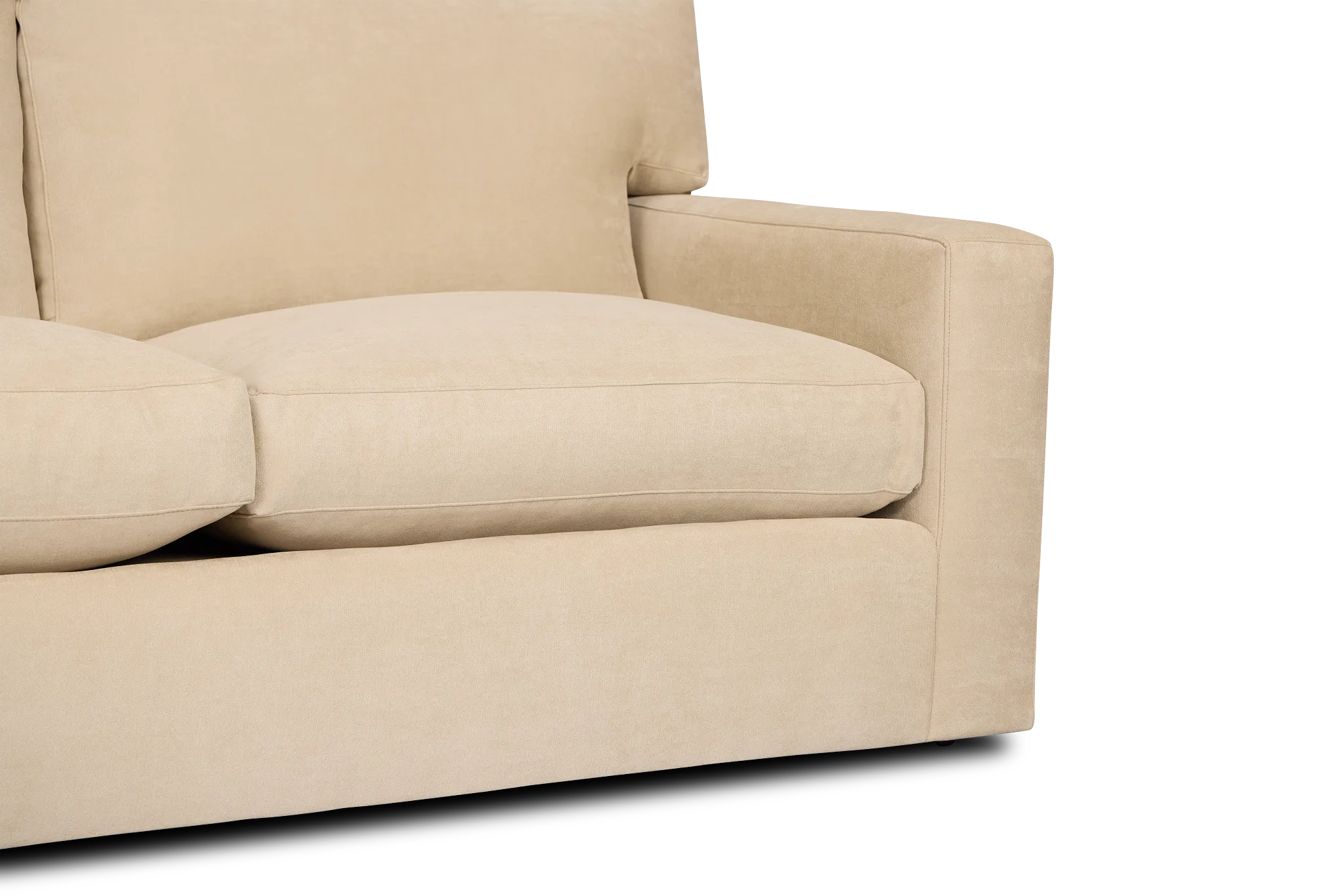 Hudson Beige Fabric Left Chaise Sectional