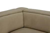 Ainsley Beige Leather Large Dual Power Reclining Two-arm Sectional