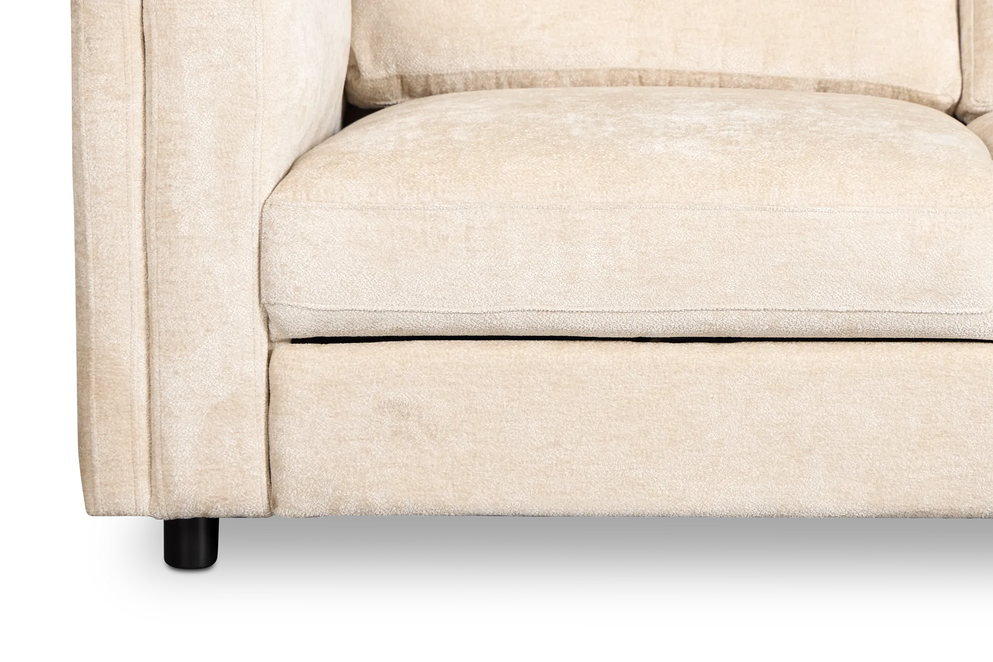 Farren Beige Fabric Small Right Chaise Storage Sleeper Sectional