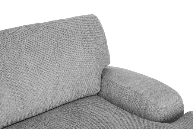 Alpha Light Gray Fabric Small Right Chaise Sectional