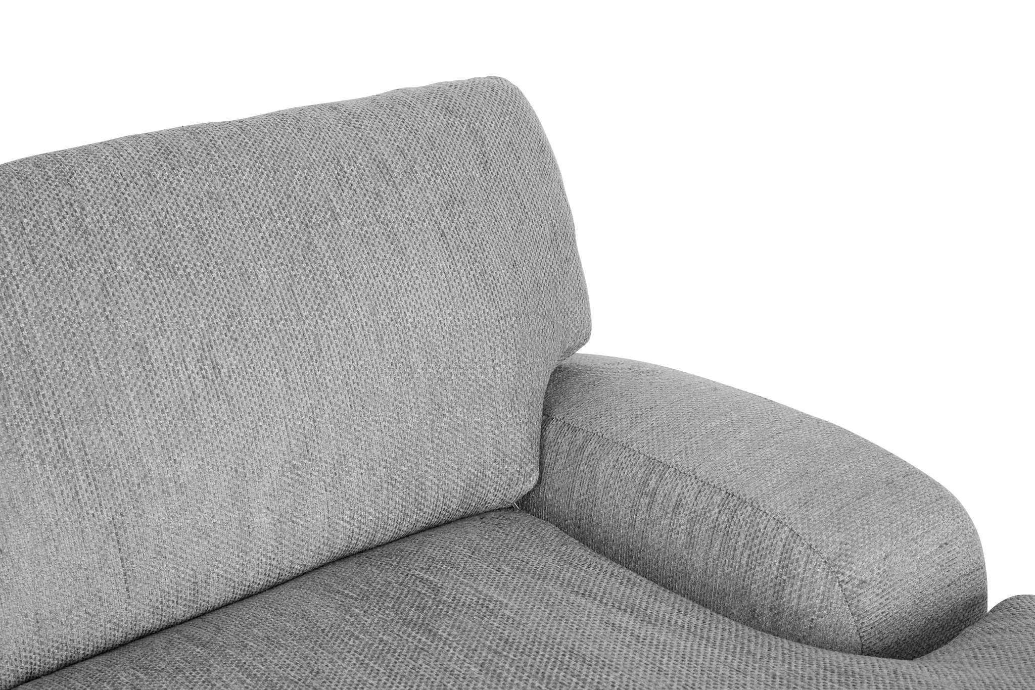 Alpha Light Gray Fabric Small Right Chaise Sectional
