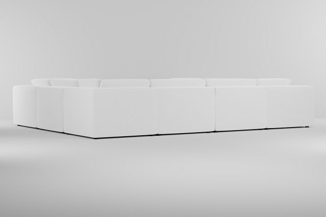 Destin Delray White Fabric 8-piece Modular Sectional