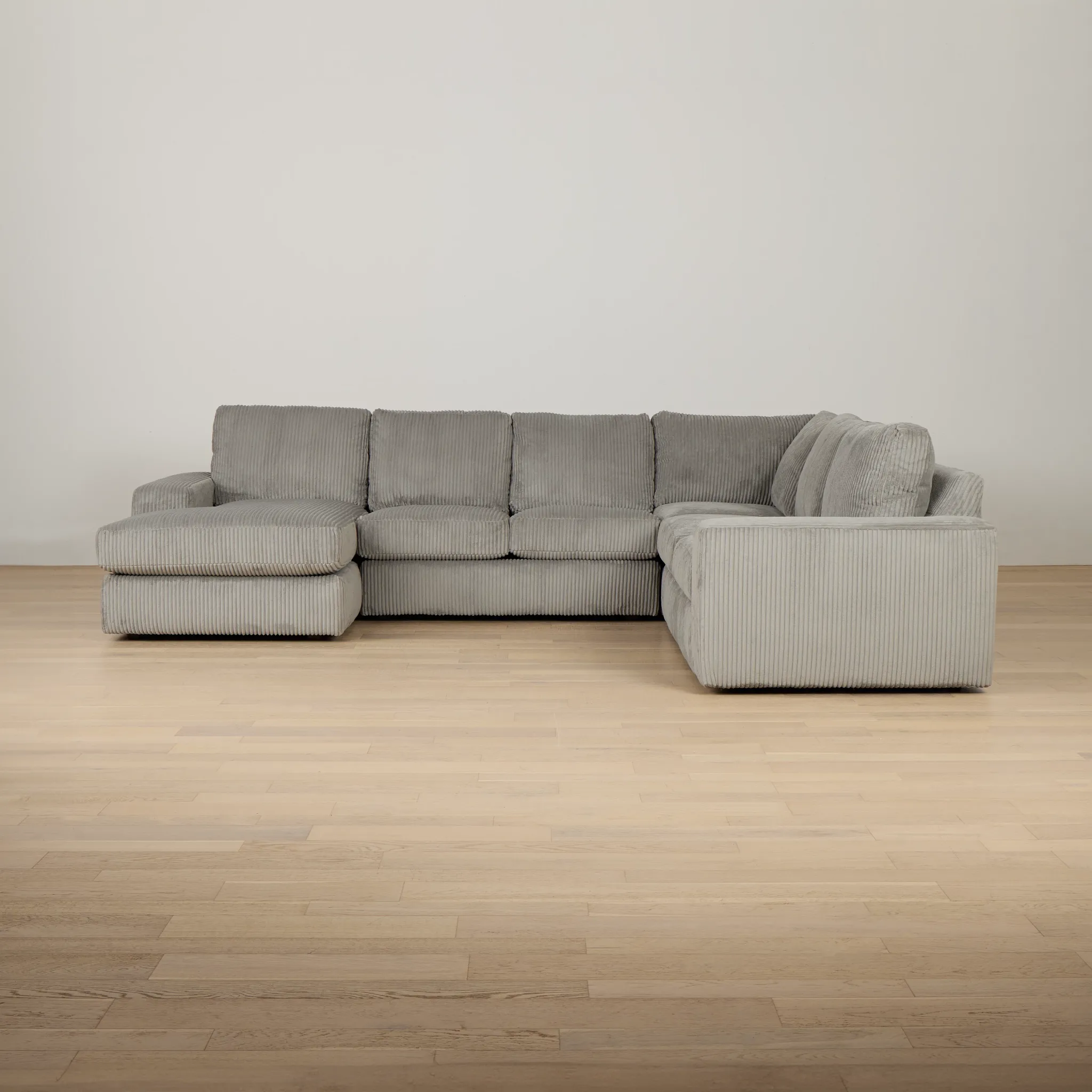 Charlie Gray Fabric Medium Left Chaise Sectional