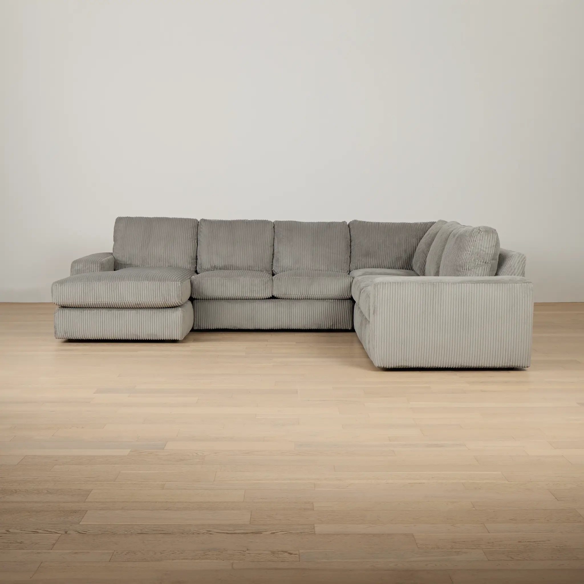 Charlie Gray Fabric Medium Left Chaise Sectional Charlie Gray Fabric Medium Left Chaise Sectional