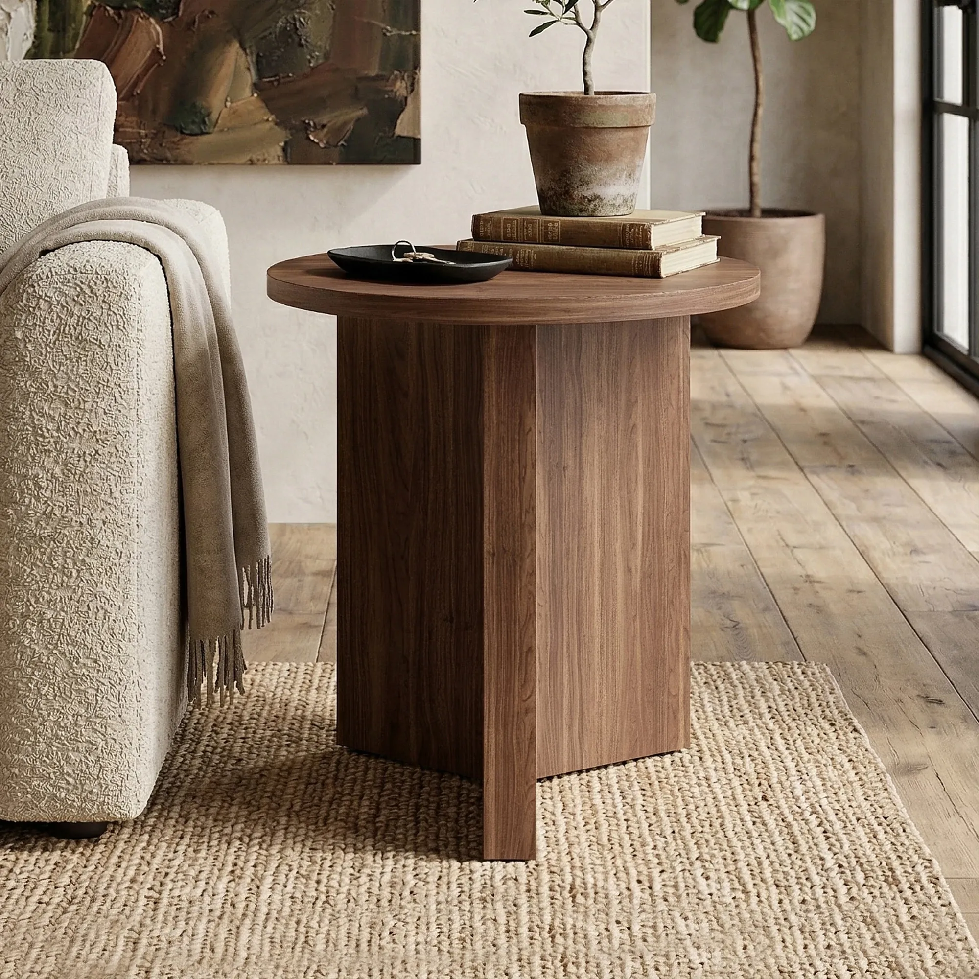 Gerri Mid Tone Round End Table