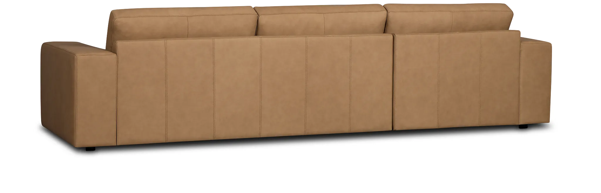 Kellan Light Brown Leather Left Chaise Sectional