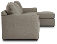 Asheville Brown Fabric Small Right Chaise Sectional