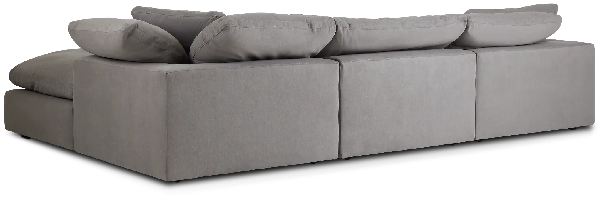 Nixon Light Gray Fabric 4-piece Bumper Sectional Nixon Light Gray Fabric 4-piece Bumper Sectional