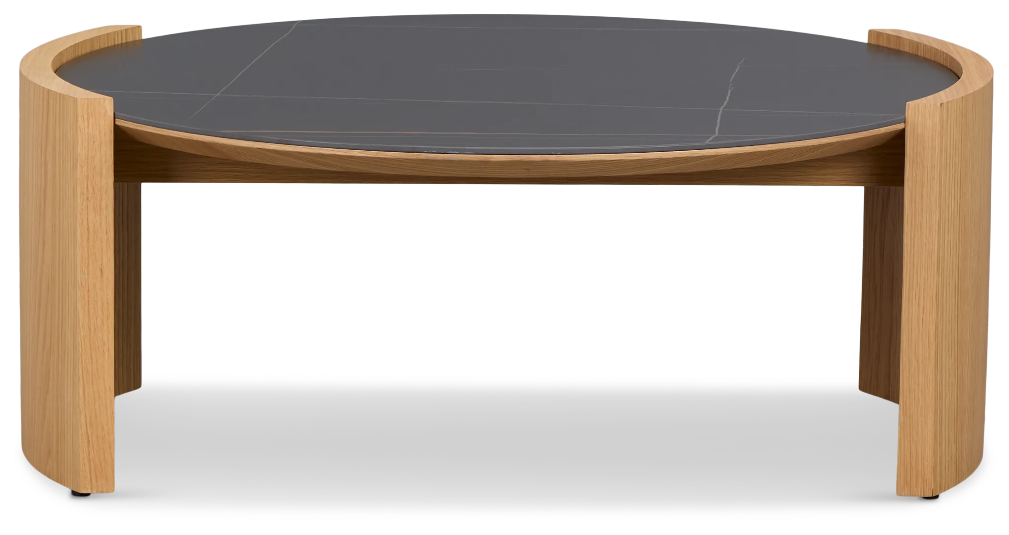 Nomad Light Tone Ceramic Round Coffee Table