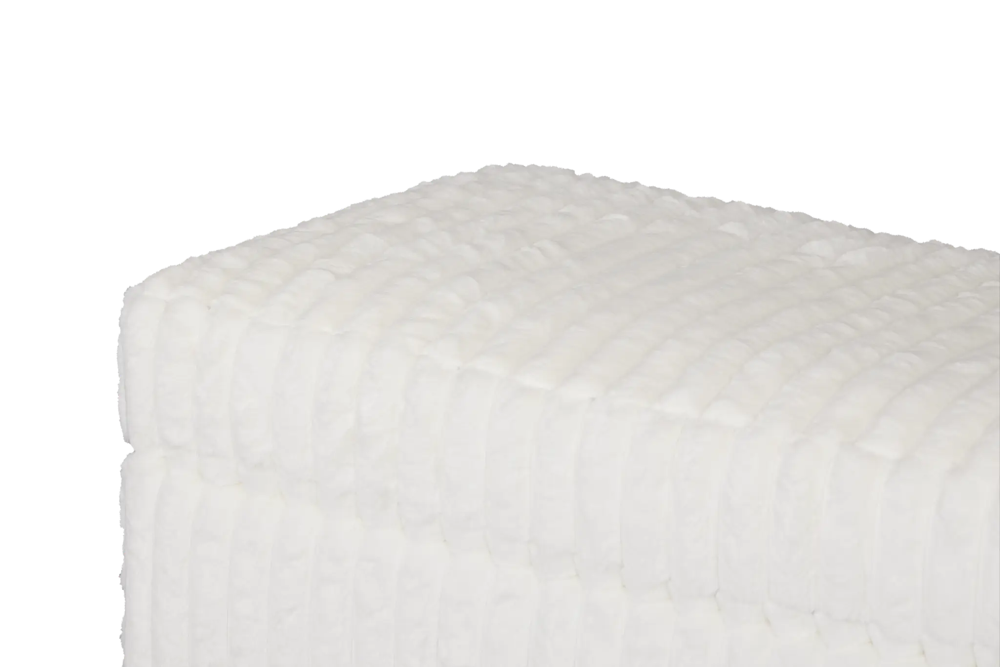 Teddy White Fabric Ottoman Teddy White Fabric Ottoman
