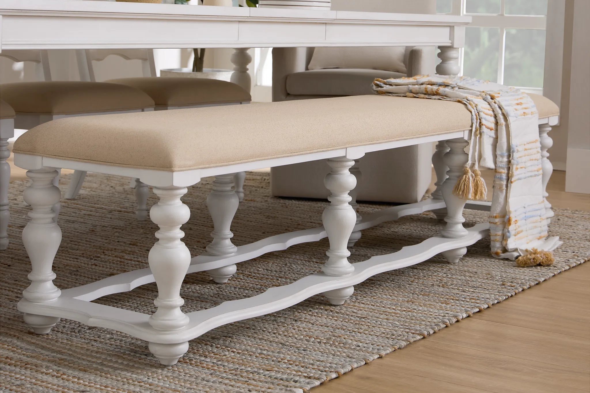 Savannah Ivory 58" Bench