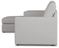 Citymod Light Gray Fabric Small Left Chaise Sectional With Media Console