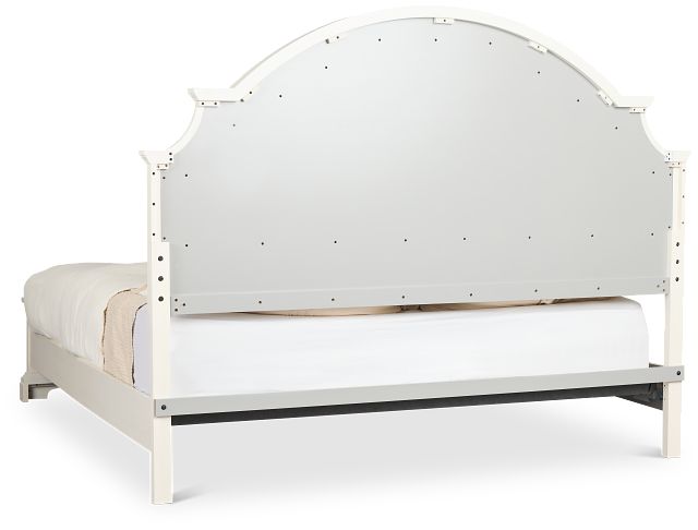 Charlotte White Uph Panel Bed