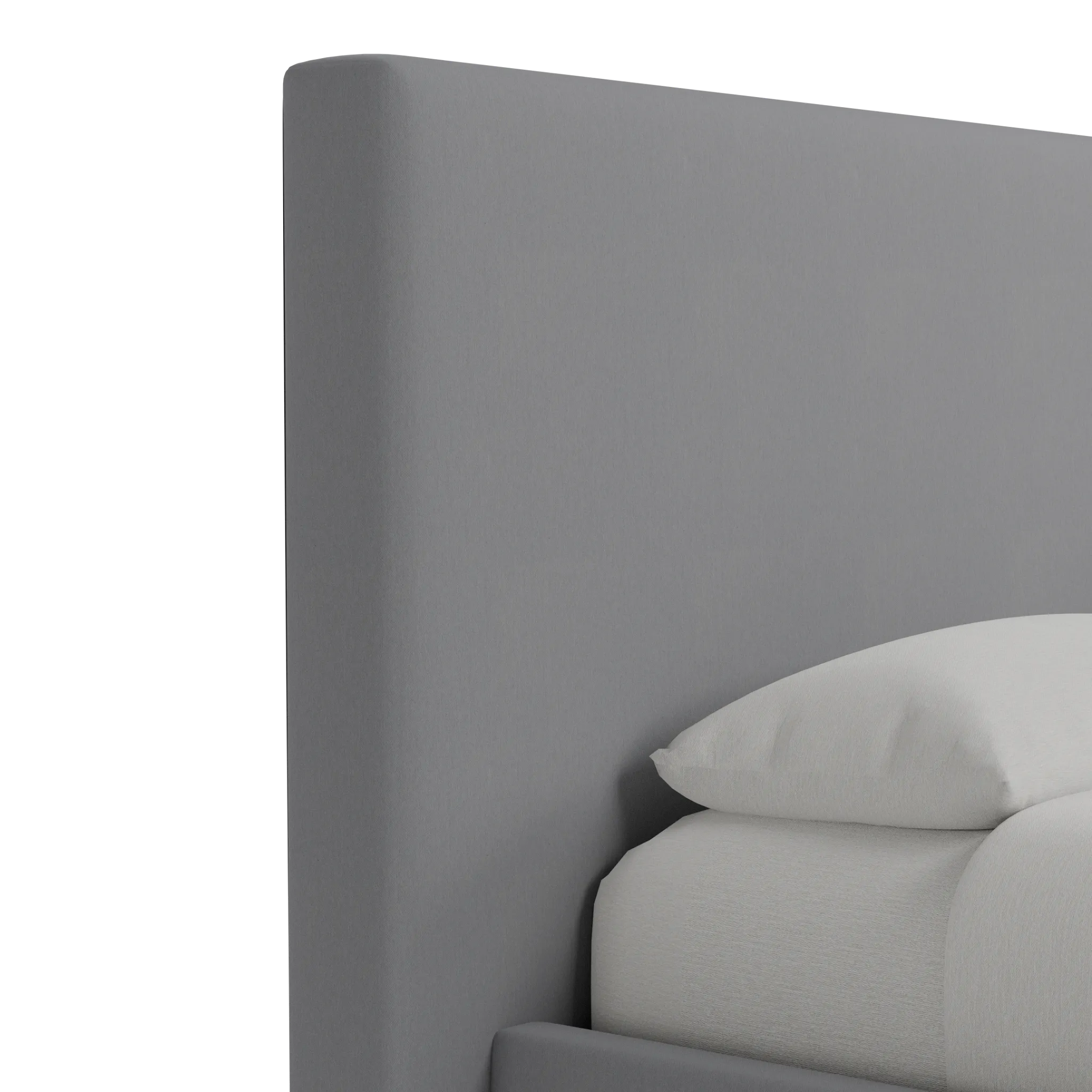 Grayton Delray Light Gray 54" Upholstered Platform Bed