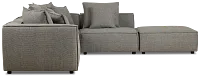Tatum Gray Fabric 5pc Bumper Sectional