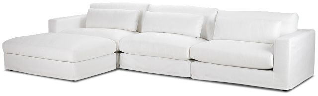 Cozumel White Fabric 4-piece Chaise Sectional (0)