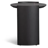 Nomad Black Ceramic Round End Table