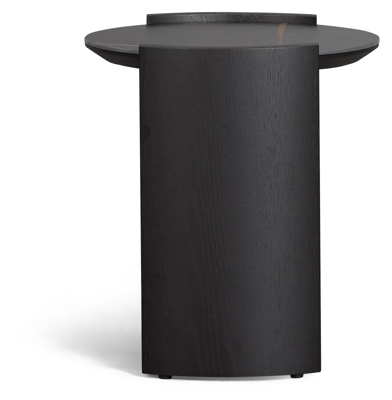 Nomad Black Ceramic Round End Table